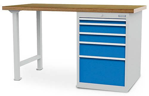 Bedrunka + Hirth serie werkbank R 18-24, 1x50 VA, 2x100 VA, 1x150VA, 1x300VA, 1500 x 750 x 859 mm, 03.15.580.5V