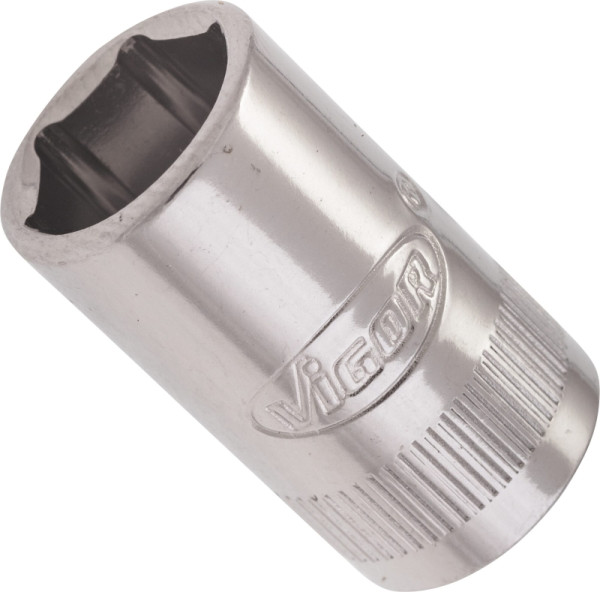VIGOR dopsleutelinzet, hol vierkant 6,3 mm (1/4 inch), buitenzeskantprofiel, 10 mm, V2422N