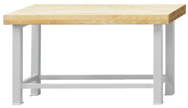 ANKE zware werktafel; 1500 x 800 mm; RAL 7035; Massief beuken plaat