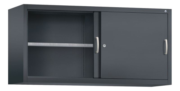 C+P bovenkast Acurado, H790xB1600xD500mm, kleur: zwart-grijs, beugelgreep, 2 niveaus, 2155-09 S10040