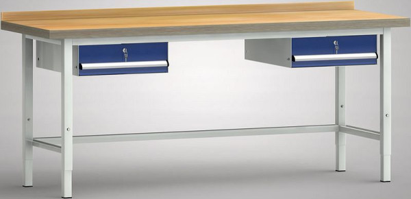 KLW standaard werkbank 2000 x 700 x 740 - 1040 mm L x D x H, WS002V-2000M40-E7004