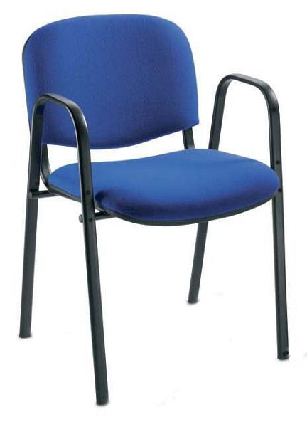 Lüllmann bezoekersstoel, 470/840 x 545 x 425 mm, blauw, 220211