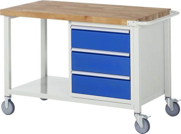 RAU verrijdbare werkbank 8000 - model 8157, B1250 x D700 x H880 mm, 15-8157A6-127B4S.11