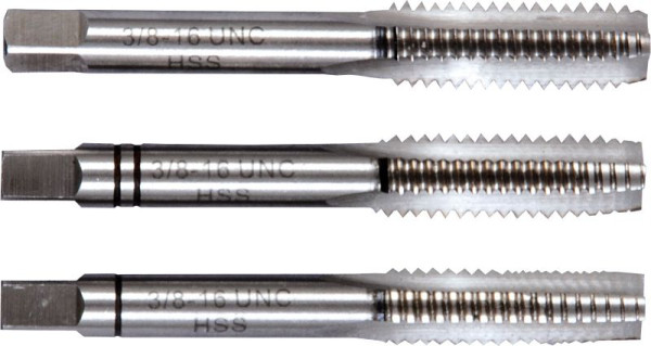 Projahn handtapset voor Amerikaanse grove draad UNC 3 stuks HSS-G DIN 352 UNC 1", 93810