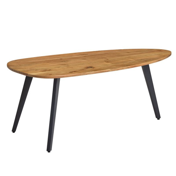 Wohnling salontafel massief acaciahout 110 x 45 x 60 cm, niervorm, WL6.157