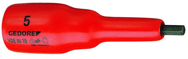 GEDORE 6 mm VDE-schroevendraaierbit 1/2" voor binnenzeskantschroeven, 6124560