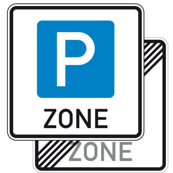 Stone HGS parkeerbeheerzone dubbelzijdig nr. 314.1-40, 600x600mm /RA2/vlakke vorm 2mm, 314.1-40-121