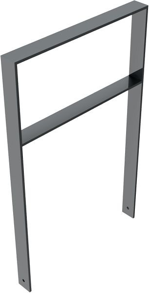 Schake leunbeugel van platstaal 80 x 12 mm, met dwarsbalk, totale breedte: 750 mm, thermisch verzinkt en gecoat DB 703, 453_075B