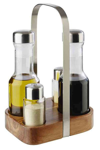 APS Cruet -HOUT-, 15,5 x 12 cm, hoogte: 24,5 cm, 40437