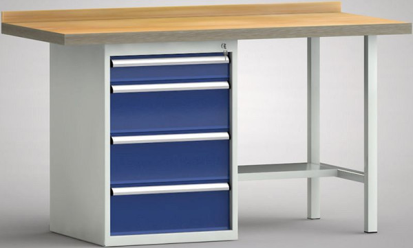 KLW standaard werkbank - 1500 x 700 x 840 mm L x D x H, WS184N-1500M40-E7027