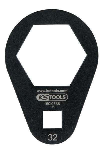 KS Tools dopsleutel 3/8", extra plat, 32 mm, 150.9588