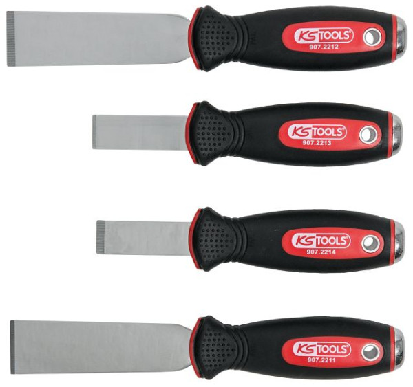 KS Tools RVS schraperbeitelset, 4-delig, 907.2210
