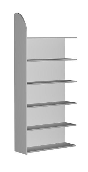 Kerkmann DANTE plankenveld 2250 x 100 cm, met achterwand, 6 planken, lichtgrijs, 50985111