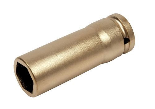 DENIOS zeskantdop voor slagmoersleutels, lang, 1/2" x 13 mm, vonkvrij, 272-498