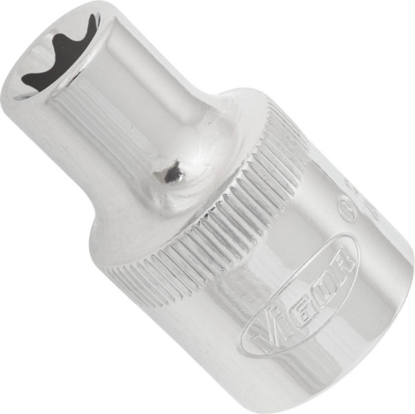 VIGOR TORX® dopsleutelinzet, hol vierkant 12,5 mm (1/2 inch), buiten TORX® profiel, E11, V2731