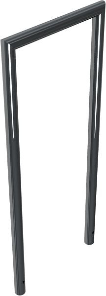 Schake buisbeugel van stalen buis Ø 48 x 2,5 mm, totale breedte 500 mm, verzinkt en gecoat DB 703, 447_09B