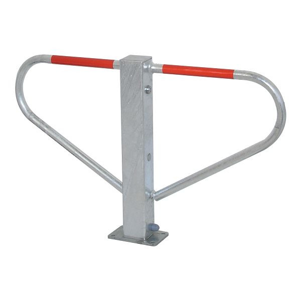 Schake slagboom type 40770 - opklapbaar - 70x70mm, bovengronds 500mm, thermisch verzinkt met ronde buisbeugels, totale breedte 800m, 40770