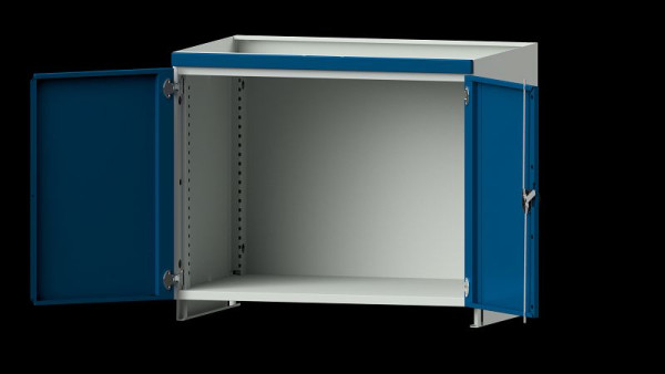 ANKE werkbanken bovenkast modulair kastsysteem, model 300, 1015 x 720 x 800 mm, RAL 7035/5010, met deuren, 631.291