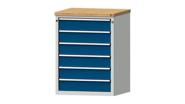 ANKE werkbanken ladekast, model 3002 V, 765 x 700 x 1020 mm, RAL 7035/5010, BMP 40 mm, 611.003