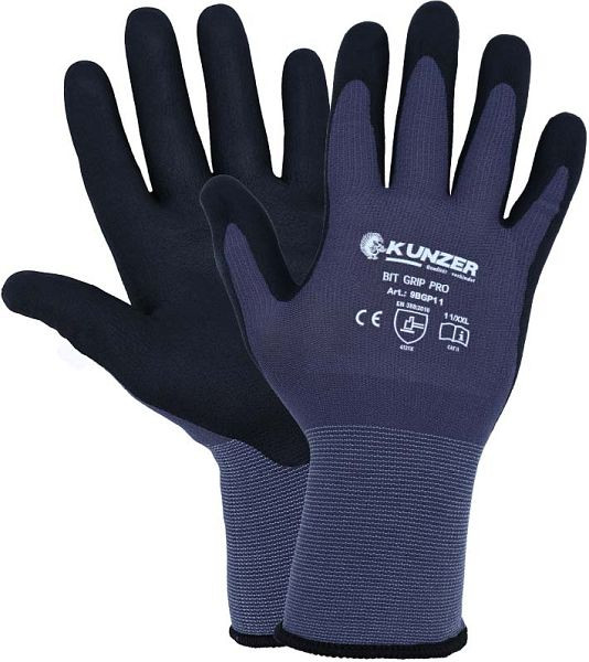 Kunzer BIT GRIP PRO - maat: 9/L, werkhandschoenen, verpakking van 12 paar, 9BGP09