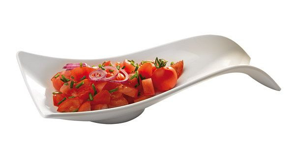 APS schaal -SMALL WAVE-, 26 x 13 cm, hoogte: 4,5 cm, melamine, wit, met antislipbodem, 83897