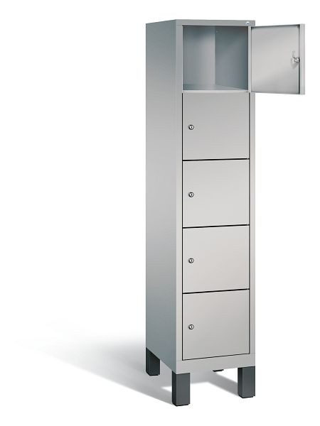C+P lockerkast Evolo, H1850xB420xD500mm, kleur: wit aluminium, 48010-125 S10004