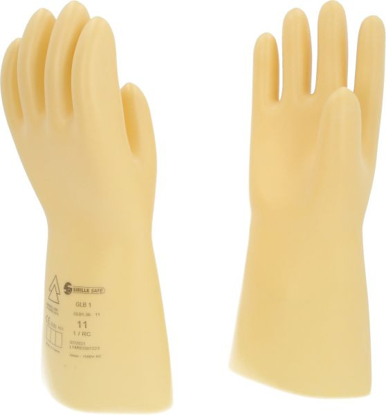 KS Tools Elektriciensbeschermhandschoen met beschermende isolatie, maat 11, klasse 1, wit, 117.0055