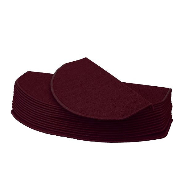 Mendler set van 15 trapmatten HWC-G49, traptapijt, trapbescherming, trapmattenset, 65x25cm, halfrond, bordeaux, 71589