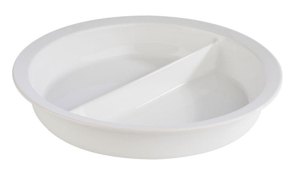 APS porseleinen inzet, gedeeld, Ø 39 cm, hoogte: 6 cm, wit, geschikt voor oven en magnetron, vaatwasmachinebestendig, vuurvast, 82215