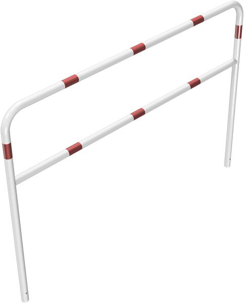 Schake buisbeugel van stalen buis Ø 48 x 2,5 mm met dwarsbalk voor inzetting in beton, totale breedte 2000 mm, totale hoogte 1400 mm, gecoat, 448_34B