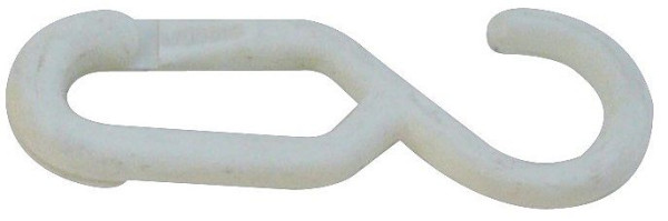 Schake-barrièrekettingen en kettingschakels van kunststof, haakschakel, 8 mm dik, geel, 430_17G