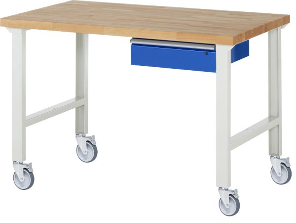 RAU verrijdbare werkbank 7001A1, 1500x900x1000mm, 4 zwenkwielen, 05-7001A1-159B4S4.11