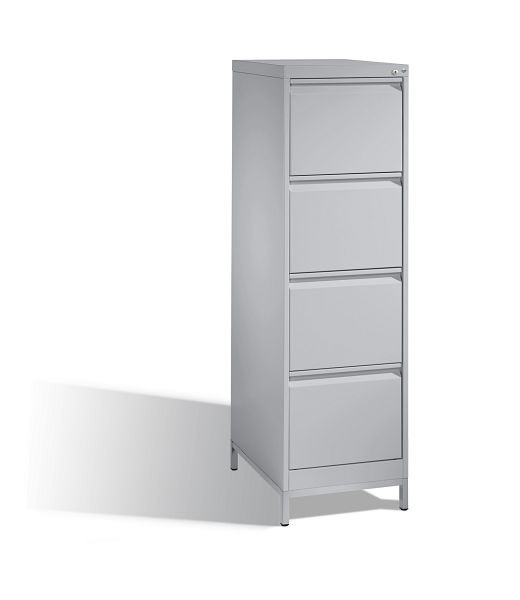 C+P hangarchiefkast Acurado, H1357xB433xD590mm, kleur: wit aluminium, handgreep, 12434-311 S10110