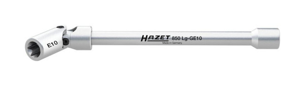 Hazet TORX® dopsleutelinzet, hol vierkant 6,3 mm (1/4 inch), buiten TORX® profiel, E10, met scharnier, 850LG-GE10