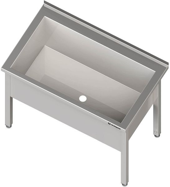 Stalgast Topfspüle mit einem Becken, 900x700x850 mm, 400 mm Beckenhöhe, mit Aufkantung, verschweißt, VTS09701A