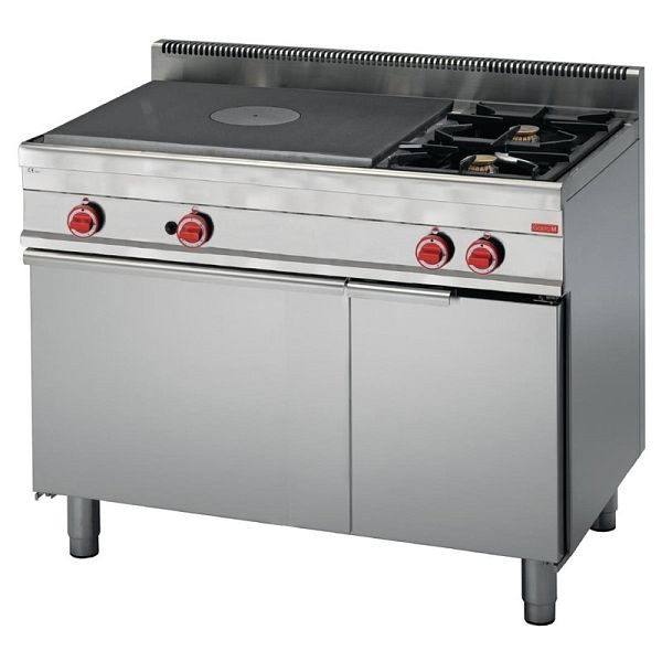 Gastro M gasfornuis met massief blad en oven 65/110 TPFG, GN052