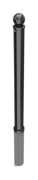 Schake slagboomstijl paal serie 474B Ø 76 mm, afneembaar, zelfvergrendelend slot, profielcilinderslot, 474ZB