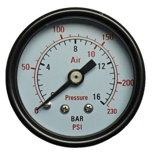 AEROTEC manometer 16 bar 40 mm - 1/4 inch AG achter axiaal, 9415451