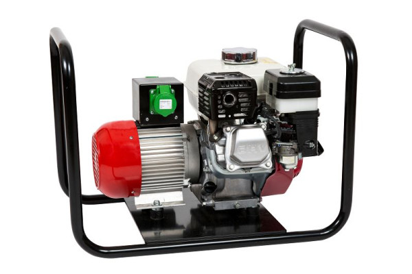 ELMAG benzine hoogfrequent omvormer, model HFUM 1kVA, HONDA benzinemotor GX160 tot 42V/200Hz, stroom 14A, 63270