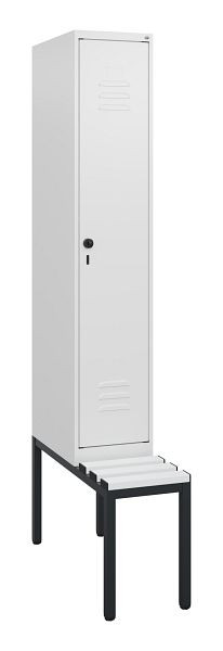 C+P luierkastje Classic PLUS, met onderbank, 1950x300x815mm, 9016/9016, draaigrendel, 0800505-10 S10044