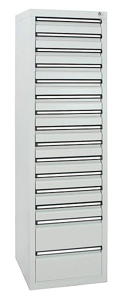 stumpf ladekast serie STS 410, RAL 7035/7035, 15 laden (13x100, 2x200 mm), 7105707