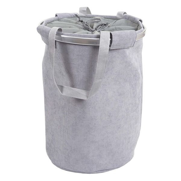 Mendler wasmand HWC-C34, wasmand, waszak, wascontainer met trekkoord, handgreep 55x39cm 65l, koord grijs, 73196