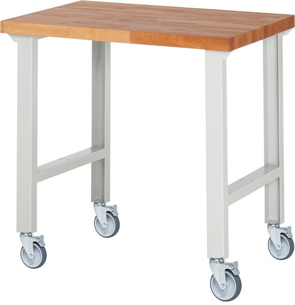 RAU verrijdbare werkbank 7000-1, 1000x700x1000mm, 4 zwenkwielen, 05-7000-1-107B4S4.12