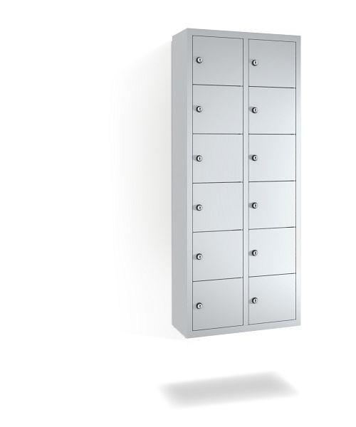 C+P kleine locker Intro, H1130xB460xD200mm, kleur: lichtgrijs, 80700-223 S10000