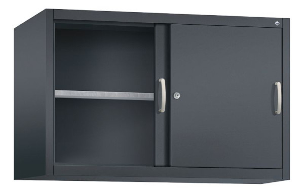 C+P bovenkast Acurado, H790xB1200xD500mm, kleur: zwart-grijs, beugelgreep, 2 niveaus, 2055-09 S10025