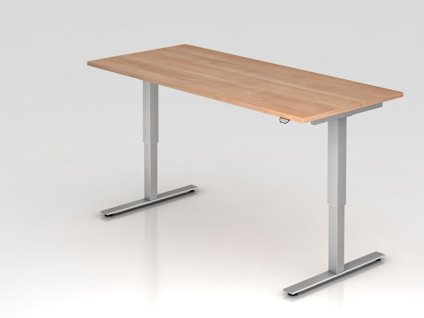 Hammerbacher elektrisch zit-sta bureau 180x80cm walnoot, werkhoogte 73 - 119 cm, VXMST19/N/S