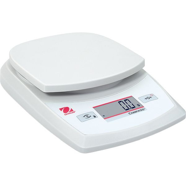 OHAUS Draagbare Keukenweegschaal Capaciteit 0,62 kg, Divisie 0,1 g, Afmetingen 144 x 205 x 41 mm (BxDxH), KK2209062