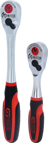 KS Tools Monster omschakelbare ratelset, 2-delig 1/4"+1/2", 935.0002