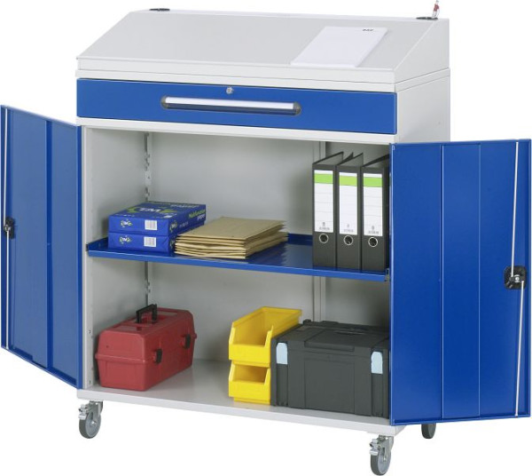 RAU zijkast sta bureau - model 02, B1100 x D520 x H1235/1345 mm, 07-1100-M02F.11