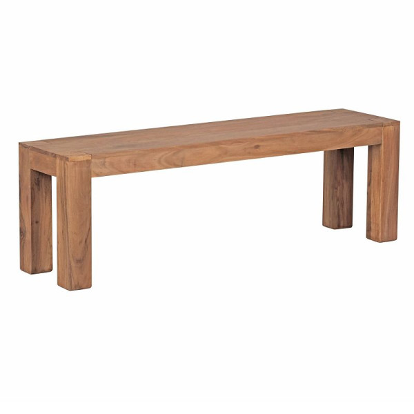Wohnling eetkamerbank MUMBAI massief acaciahout 140 x 45 x 35 cm, natuurproduct in landhuisstijl, WL1.464